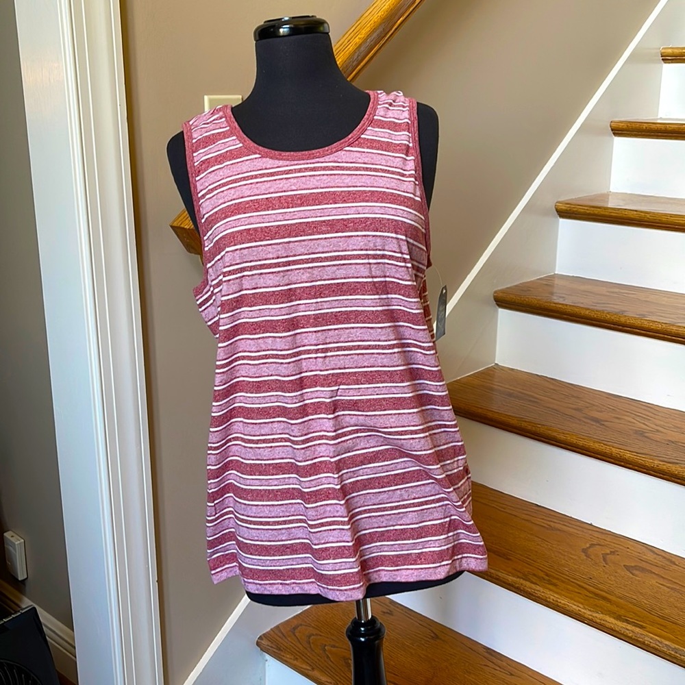Faded Glory Red/White stripe TANK. L/G 42-44
